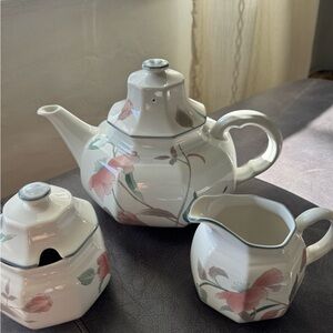 Vintage Mikasa Continental "Silk Flowers" Tea Set